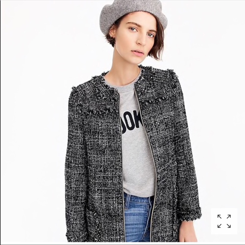 Nwt j.crew tweed swing jacket coat